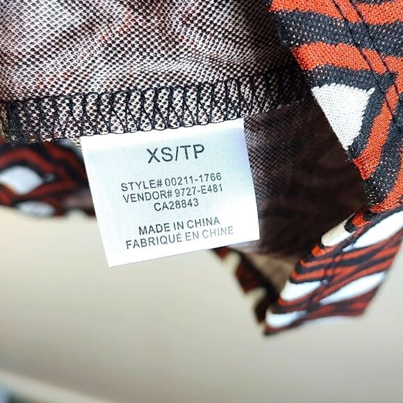 New With Tags Eclipse Size‎ XS Sleeveless Retro Print Jumper With Flap Pockets - Picture 11 of 12